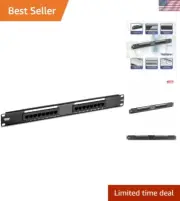 NDAA Compliant 16-Port Cat6 Unshielded Patch Panel for High-Speed Networks