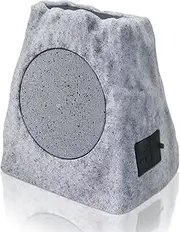 Outdoor Bluetooth Speaker with Light Show - Solar Powered & USB Charging, Bluetooth 5.0, Dual Pairing, IP44 Waterproof Wireless Speaker for Garden, Patio, Pool, Deck, Yard Rock Speaker Design (1PCS)