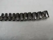 Craftsman 1/4" Drive SAE Shallow Socket Set NOS USA 6pt (5/32 to 9/16"), 11 pcs