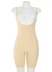 Spanx S1084 Womens Soft Nude Power Series Open Bust Midthigh Bodysuit Size S