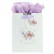 Purple Gift Bag, Card, & Tissue Paper: Blessings from Above Jeremiah 17:7, Small