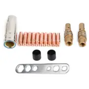 19Pcs/set MIG/MAG Welding Contact Tips 0.8 Gas Nozzle Tip Kit For Binzel 15AK