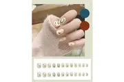 Cartoon Press On Acrylic Artificial Nails Self Adhesive Fake Nail