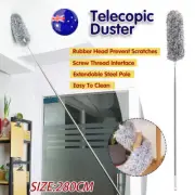 DUSTER EXTENDABLE MICROFIBRE TELESCOPE STAINLES STEAL POLE LONG CLEANING Duster