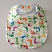 Handmade Baby Bib ~ Cheeky Monkey Print