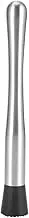 Ice Crushing Rod Stainless Steel Cocktail Muddler Bar Tool with Concave Convex Hammer Head for Home Bars Restaurants Kitchen 25cm Stainless Steel Color