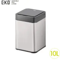 在飛比找momo購物網優惠-【EKO】逸趣 感應環境桶垃圾桶10L 灰鋼(HG1657)