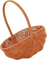 GLSTOY Creative Handmade Woven Basket Unique Watermelon Shaped Flower Storage Basket for Picnics Home Decor and Weddings Rustic Vintage Design for Versatile Use