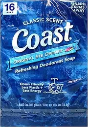 [Coast] Deodorant Soap Bars 8 Pack Classic Pacific Force Scent 32 OZ - Buy Packs and SAVE (Pack of 2)
