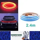 2.4m Red LED Hood Strip Light Start Scan Dynamic DRL & Yellow Turn Signal Lamp