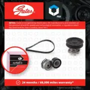 Drive Belt Kit fits FIAT PUNTO 199 1.3D 2012 on Automatic Transmission Set Gates