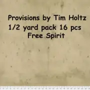 Provisions Cotton Quilt fabric Tim Holtz for Free Spirit 1/2 yd 16 pc Bundle