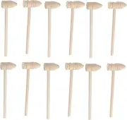 BRIGHTFUFU 20Pcs Wooden Hammers for Safe Pounding for Games Shellfish Cracking and Odorless Mallets Enhances Hand Eye Coordination