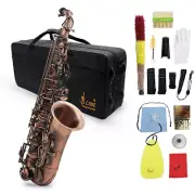 SLADE Vintage Alto Saxophone Red Bronze Eb Sax with Mouthpiece Carry Case L8W8