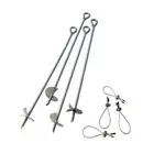 Earth Anchor Set 30in Heavy Duty Steel Corkscrew Ground Stakes Canopy Shed