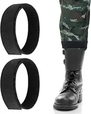 WLLHYF Black Boot Blouses, Elastic Bands, Ankle Trousers Straps with Velcro Fastening, Military Bootstraps, Fitness Equipment Straps for Hiking, Fishing, Hunting, Cycling, Gardening, Military Uniforms