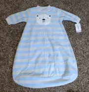 Charter's Baby Soft Teddy Bear Zip up Shoulder Gowns Size Small