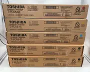 5X NEW GENUINE TOSHIBA T-FC55-K T-FC55-C T-FC55-Y T-FC55-M TONER CARTRIDGES