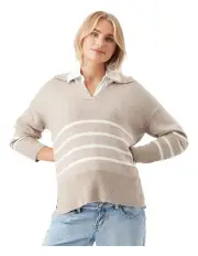 [Ripe] Lori Nursing Knit in Latte / Chalk