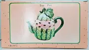 The Watermelon Patch - Watermelon Shape Decorative Novelty Teapot - NIB