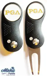 GOLF SWITCHBLADE PGA Professional Golfers Divot Repair Tool + Ballmarker Black