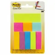 Post-It Notes & Pagemarkers Assorted Sizes & Colours - Box of 6