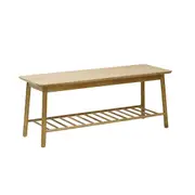 6IXTY Japandi Rectangular Wooden Open Shelf Coffee Table - Natural