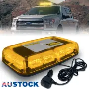 48-LED Beacon Flashing Magnetic Emergency Warning Strobe Amber Light 12/24V Lamp