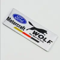 在飛比找Yahoo!奇摩拍賣優惠-Ford 福特 WOLF 鋁合金拉絲金屬車貼 尾門貼 裝飾貼