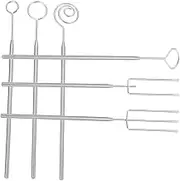 CHICAMPERA 1Set Stainless Steel Fondue Dipping Forks Multi Function Kitchen Tools for Chocolate Cheese Fruit Comfortable Grip for Home Party Use