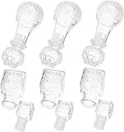 GANAZONO 6Pcs Transparent Wine Decanter Stylish Liquor Container for Wine Parties Gatherings Quality Sealing to Maintain Freshness Whiskey Accessories