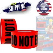 Danger Do Not Enter Tape 2 Pack 3x1000 Feet Red Black High Visibility Weather...