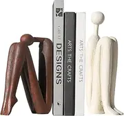 Decorative Bookends for Shelves，Bookends for Heavy Books Resinous Thinker Statue,Book Shelf Decor，Modern Creative Office Company Bookends Ornament Decorations