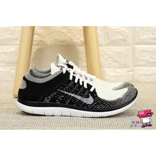 NIKE FREE 4.0 FLYKNIT 2020 男 雪花 黑白陰陽 慢跑鞋 編織 631053-100