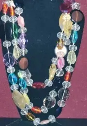 HANDMADE & UNIQUE Austrian Crystals Multi Colored Long Women's Elegant Necklace