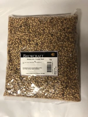 GRAIN, BRIESS 40L Crystal MALT - 1 LB Bag - Beer Brewing Barley Crystal 40