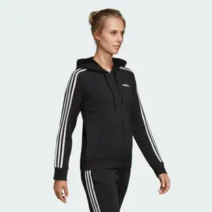 ADIDAS 愛迪達 黑白 基本款 女款 黑色 三線 連帽 薄外套 運動外套 DP2419