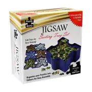 6pc Puzzle Master Interconnecting Stackable Jigsaw Sorting Tray Set Teens