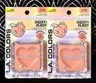 2pk LA COLORS PEACH-A-BOO C37288 CHEEK & LIP GLITTER TINTS PINK LIP BALM & BLUSH
