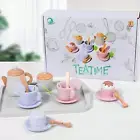 Toddlers Tea Set Kids Tea Set Pretend Toy Afternoon Tea Playset Wooden Tea Party