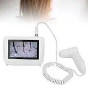 50X/200X Hair Analyzer Machine, Magnifying Skin Analyzer,Rechargeable Detector,Hair Follicle Oil Moisture Pigment Tester,White