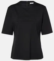 [Max Mara] Max Mara Peter embroidered wool T-shirt UK 14 black
