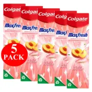 5 x Colgate Max Fresh Toothpaste With Mini Breath Mints Peach Passion 100g