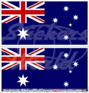 AUSTRALIA Australian Flag Aussie 130mm Vinyl Bumper Stickers Decals x2