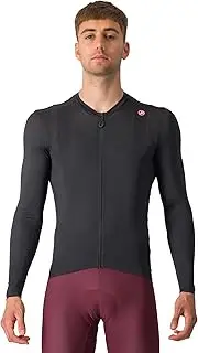 [Castelli] Espresso Long-Sleeve Jersey - Men's Light Black/Dark Gray, L, Light Black/Dark Gray, Large