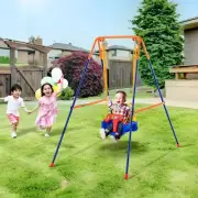 VEVOR Swing Sets for Backyard 3 in 1 Toddler Swing Set with 4 Sandbags Foldable