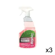 3 x Boston Stainless Steel Cleaner 750ML - Remove Fingerprints Smudges and Dirt