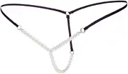 [Generic] Friends The One Where Got Thongs Solid and Low Sexy G-String Underwear Waist Women Pearl Sexiest Lingerie for Women