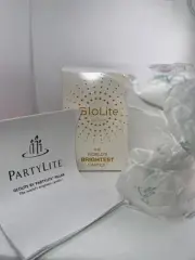 PartyLite GloLite 3"x4" Pillar Candle - Iced White Snowberries L34123 - New (1C)
