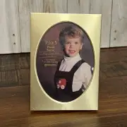 Vintage NOS Decorel - Gold Metal Small 3.5”x5” Picture Frame Oval
